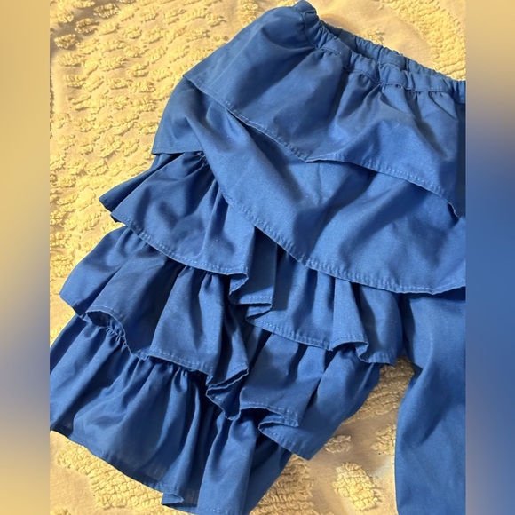 Square Dance Blouse Size Small Royal Blue - Picture 6 of 6